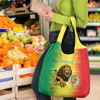 Custom Senegal Football Grocery Bag Go Lions of Teranga