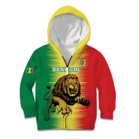 Custom Senegal Football Kid Hoodie Go Lions of Teranga - Wonder Print Shop