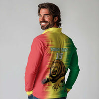 Custom Senegal Football Long Sleeve Polo Shirt Go Lions of Teranga - Wonder Print Shop