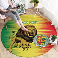 Custom Senegal Football Round Carpet Go Lions of Teranga - Wonder Print Shop