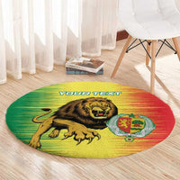 Custom Senegal Football Round Carpet Go Lions of Teranga - Wonder Print Shop