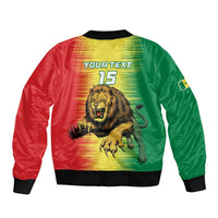 Custom Senegal Football Sleeve Zip Bomber Jacket Go Lions of Teranga - Wonder Print Shop