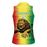Custom Senegal Football Women Sleeveless Polo Shirt Go Lions of Teranga - Wonder Print Shop