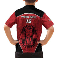 Custom Egypt Football Family Matching Puletasi and Hawaiian Shirt Go Pharaohs