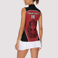 Custom Egypt Football Women Sleeveless Polo Shirt Go Pharaohs - Wonder Print Shop