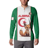 Custom Algeria Football Button Sweatshirt Go Fennec Foxes