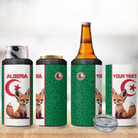 Custom Algeria Football 4 in 1 Can Cooler Tumbler Go Fennec Foxes