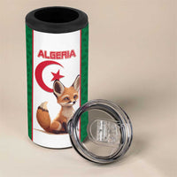 Custom Algeria Football 4 in 1 Can Cooler Tumbler Go Fennec Foxes