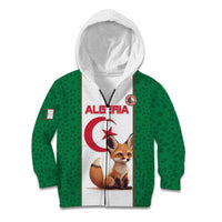 Custom Algeria Football Kid Hoodie Go Fennec Foxes - Wonder Print Shop