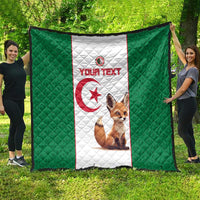 Custom Algeria Football Quilt Go Fennec Foxes - Wonder Print Shop