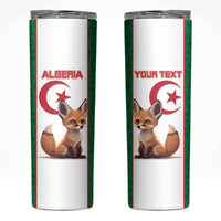 Custom Algeria Football Skinny Tumbler Go Fennec Foxes - Wonder Print Shop