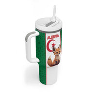 Custom Algeria Football Tumbler With Handle Go Fennec Foxes - Wonder Print Shop