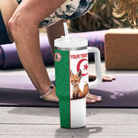 Custom Algeria Football Tumbler With Handle Go Fennec Foxes - Wonder Print Shop