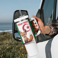 Custom Algeria Football Tumbler With Handle Go Fennec Foxes - Wonder Print Shop