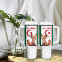 Custom Algeria Football Tumbler With Handle Go Fennec Foxes - Wonder Print Shop