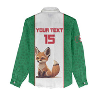 Custom Algeria Football Women Casual Shirt Go Fennec Foxes - Wonder Print Shop
