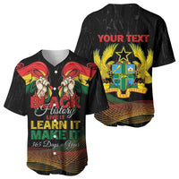 Personalized Ghana Black History Month Baseball Jersey Live It Learn It Make It - Wonder Print Shop