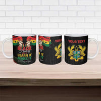 Personalized Ghana Black History Month Ceramic Mug Live It Learn It Make It - Wonder Print Shop