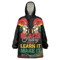 Personalized Ghana Black History Month Kid Wearable Blanket Hoodie Live It Learn It Make It - Wonder Print Shop