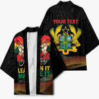 Personalized Ghana Black History Month Kimono Live It Learn It Make It - Wonder Print Shop