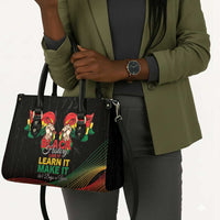 Ghana Black History Month Leather Bag Live It Learn It Make It - Wonder Print Shop
