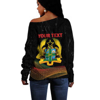 Personalized Ghana Black History Month Off Shoulder Sweater Live It Learn It Make It - Wonder Print Shop