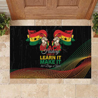 Ghana Black History Month Rubber Doormat Live It Learn It Make It - Wonder Print Shop