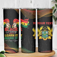 Personalized Ghana Black History Month Skinny Tumbler Live It Learn It Make It - Wonder Print Shop