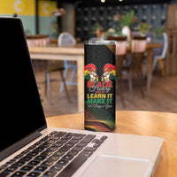 Personalized Ghana Black History Month Skinny Tumbler Live It Learn It Make It - Wonder Print Shop
