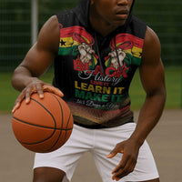 Personalized Ghana Black History Month Sleeveless Hoodie Live It Learn It Make It - Wonder Print Shop