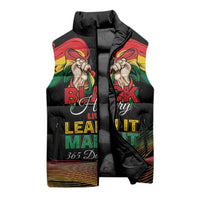 Personalized Ghana Black History Month Sleeveless Puffer Jacket Live It Learn It Make It - Wonder Print Shop
