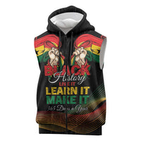 Personalized Ghana Black History Month Sleeveless Zip Hoodie Live It Learn It Make It - Wonder Print Shop