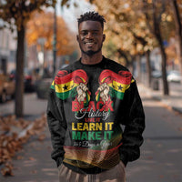 Personalized Ghana Black History Month Sweatshirt Live It Learn It Make It - Wonder Print Shop
