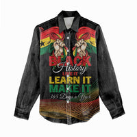 Personalized Ghana Black History Month Women Casual Shirt Live It Learn It Make It - Wonder Print Shop