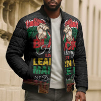 Personalized Kenya Black History Month Bomber Puffer Jacket Live It Learn It Make It - Wonder Print Shop