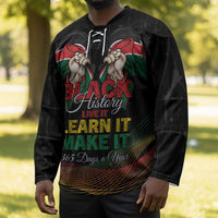 Personalized Kenya Black History Month Hockey Jersey Live It Learn It Make It - Wonder Print Shop