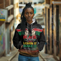 Personalized Kenya Black History Month Hoodie Live It Learn It Make It - Wonder Print Shop