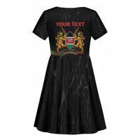 Personalized Kenya Black History Month Kid Short Sleeve Dress Live It Learn It Make It - Wonder Print Shop
