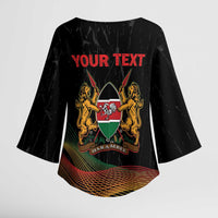 Personalized Kenya Black History Month Kimono Sleeve Blouse Live It Learn It Make It - Wonder Print Shop