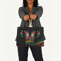 Kenya Black History Month Leather Bag Live It Learn It Make It - Wonder Print Shop