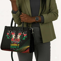 Kenya Black History Month Leather Bag Live It Learn It Make It - Wonder Print Shop