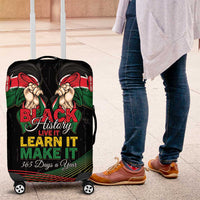 Kenya Black History Month Luggage Cover Live It Learn It Make It - Wonder Print Shop
