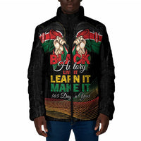 Personalized Kenya Black History Month Padded Jacket Live It Learn It Make It - Wonder Print Shop