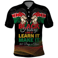 Personalized Kenya Black History Month Polo Shirt Live It Learn It Make It - Wonder Print Shop