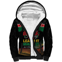 Personalized Kenya Black History Month Sherpa Hoodie Live It Learn It Make It - Wonder Print Shop
