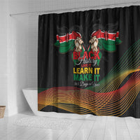 Kenya Black History Month Shower Curtain Live It Learn It Make It - Wonder Print Shop