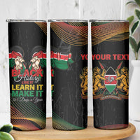 Personalized Kenya Black History Month Skinny Tumbler Live It Learn It Make It - Wonder Print Shop