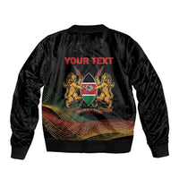 Personalized Kenya Black History Month Sleeve Zip Bomber Jacket Live It Learn It Make It - Wonder Print Shop