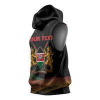 Personalized Kenya Black History Month Sleeveless Hoodie Live It Learn It Make It - Wonder Print Shop