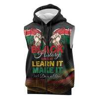Personalized Kenya Black History Month Sleeveless Zip Hoodie Live It Learn It Make It - Wonder Print Shop